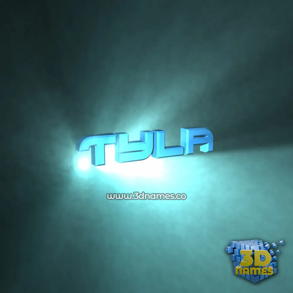 tyla in Light Shine style - 3D name wallpaper