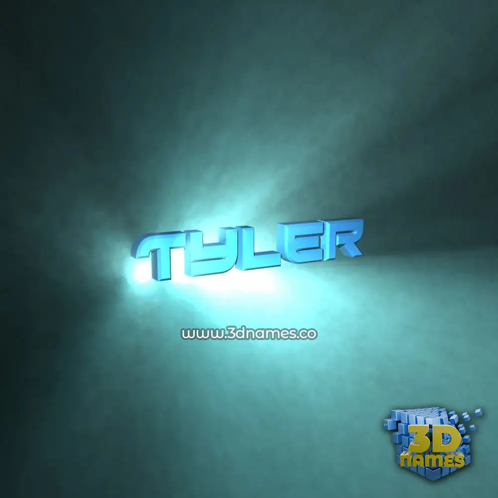 tyler in Light Shine style - 3D name wallpaper
