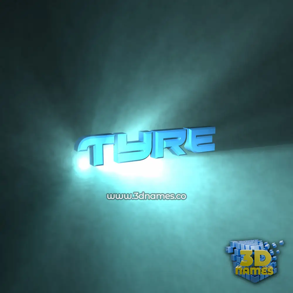 tyre in Light Shine style - 3D name wallpaper
