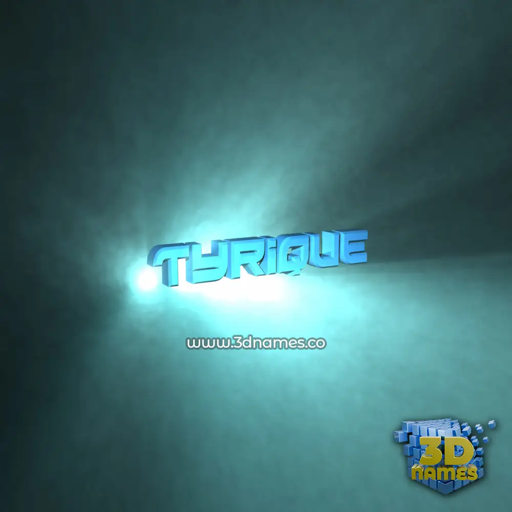 tyrique in Light Shine style - 3D name wallpaper