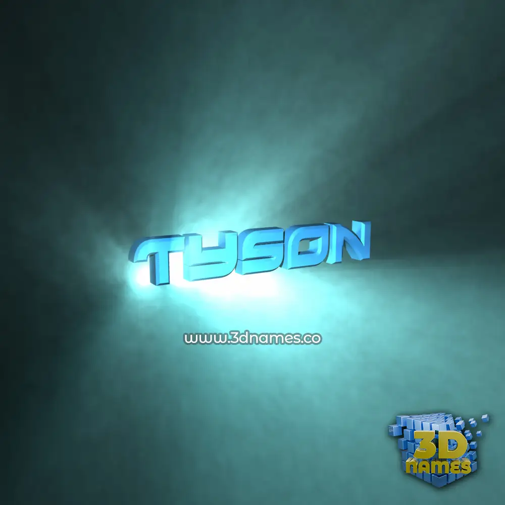 tyson in Light Shine style - 3D name wallpaper