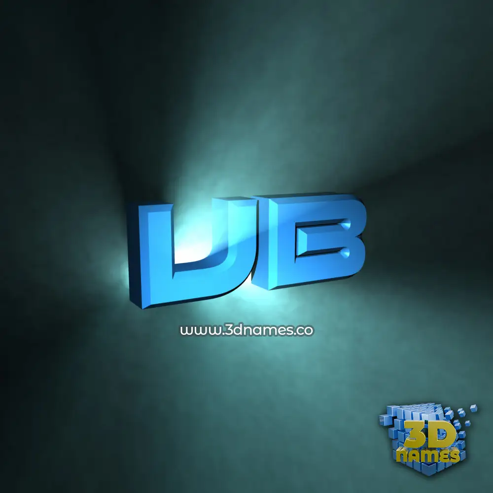 ub in Light Shine style - 3D name wallpaper