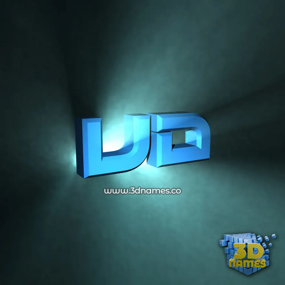 ud in Light Shine style - 3D name wallpaper
