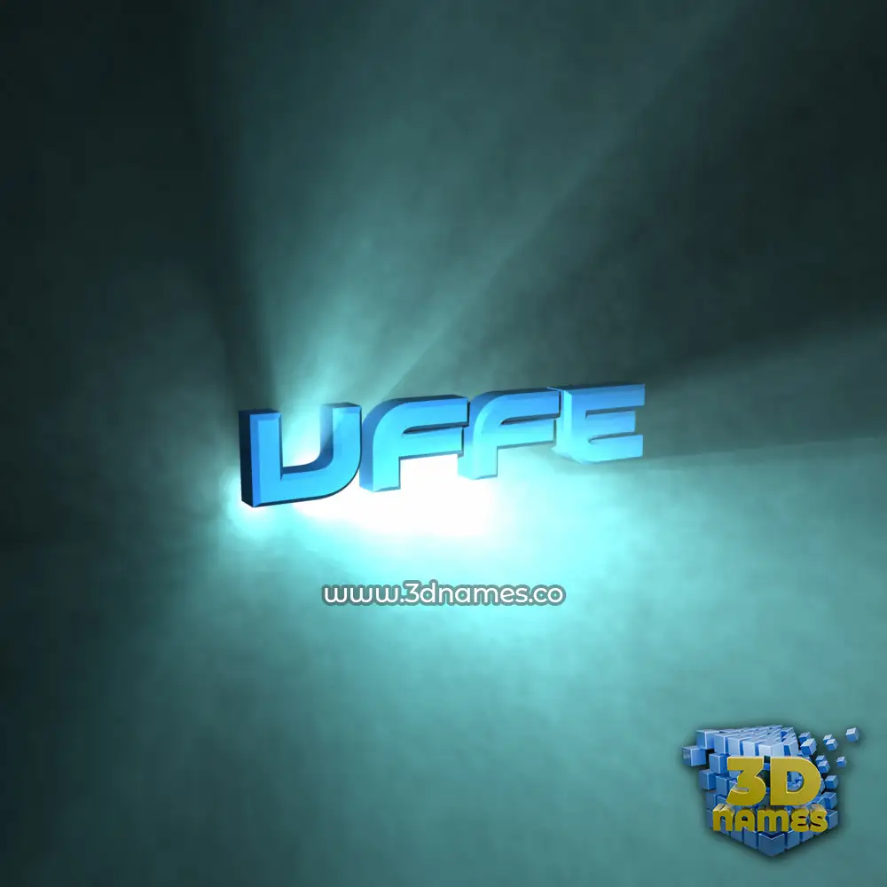 uffe in Light Shine style - 3D name wallpaper