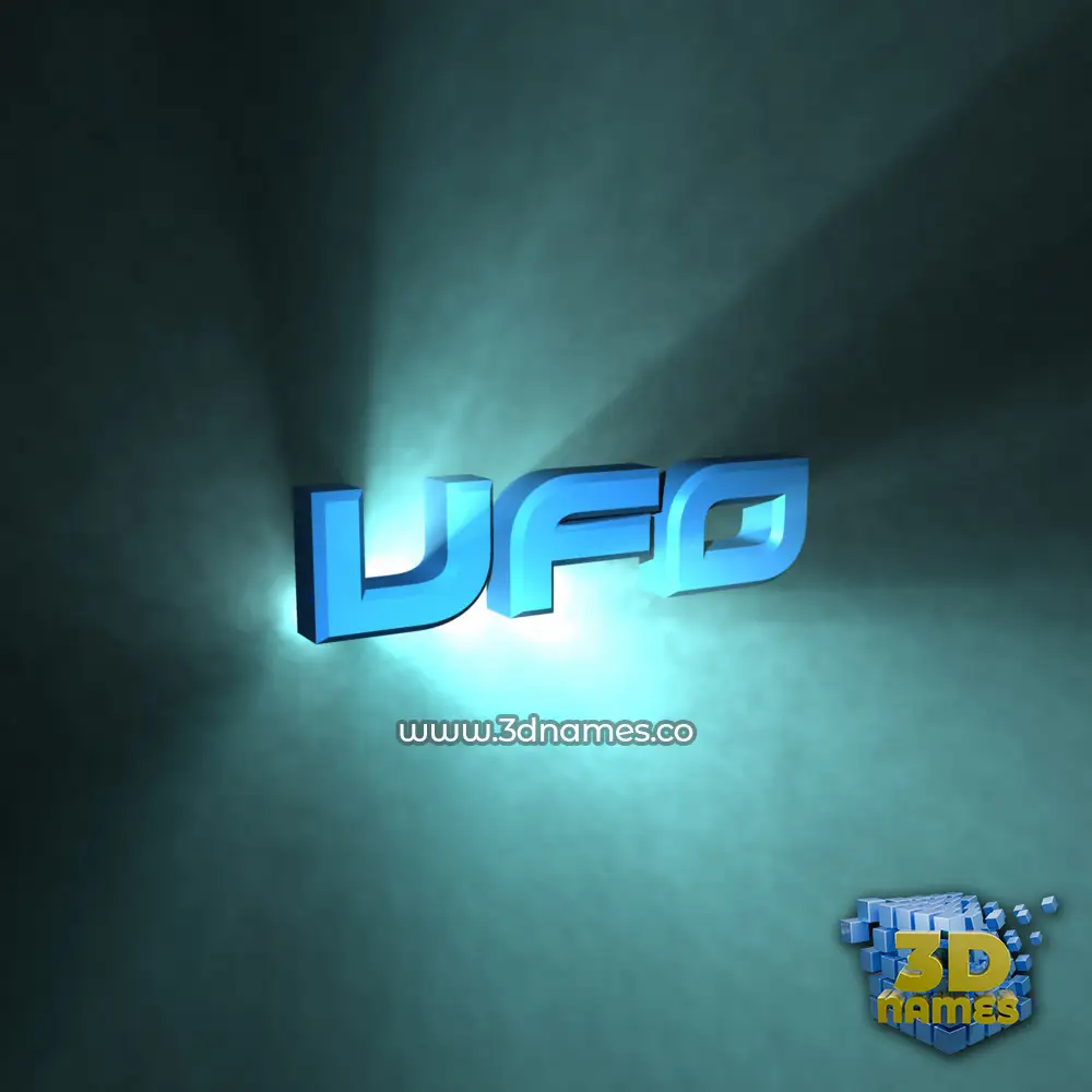 ufo in Light Shine style - 3D name wallpaper