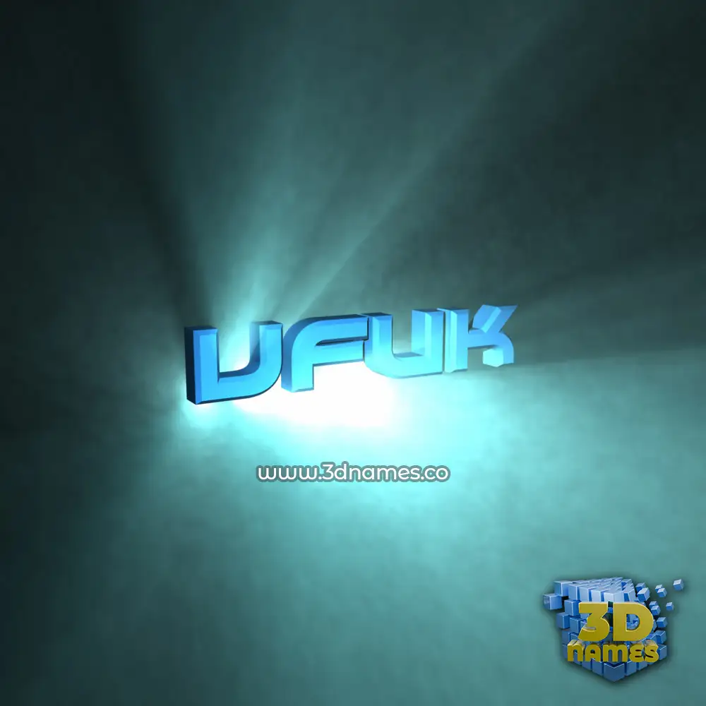 ufuk in Light Shine style - 3D name wallpaper