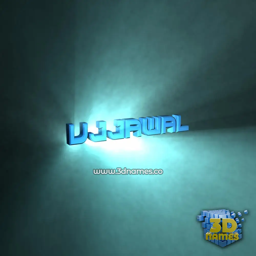ujjawal in Light Shine style - 3D name wallpaper