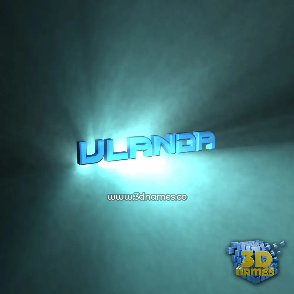 ulanda in Light Shine style - 3D name wallpaper