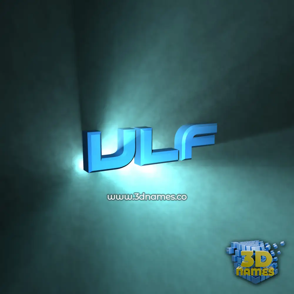 ulf in Light Shine style - 3D name wallpaper