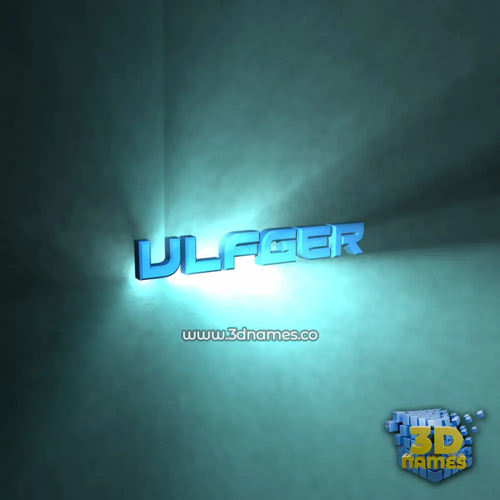 ulfger in Light Shine style - 3D name wallpaper