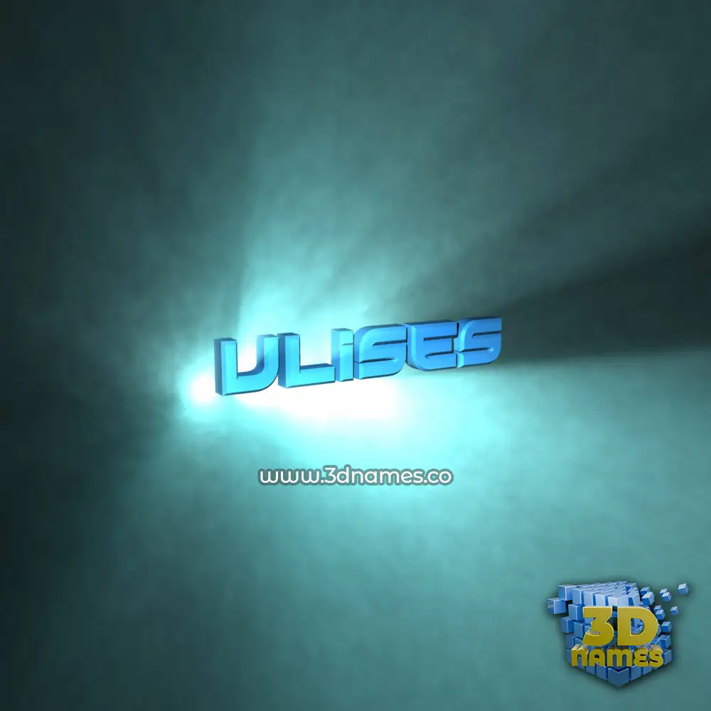 ulises in Light Shine style - 3D name wallpaper