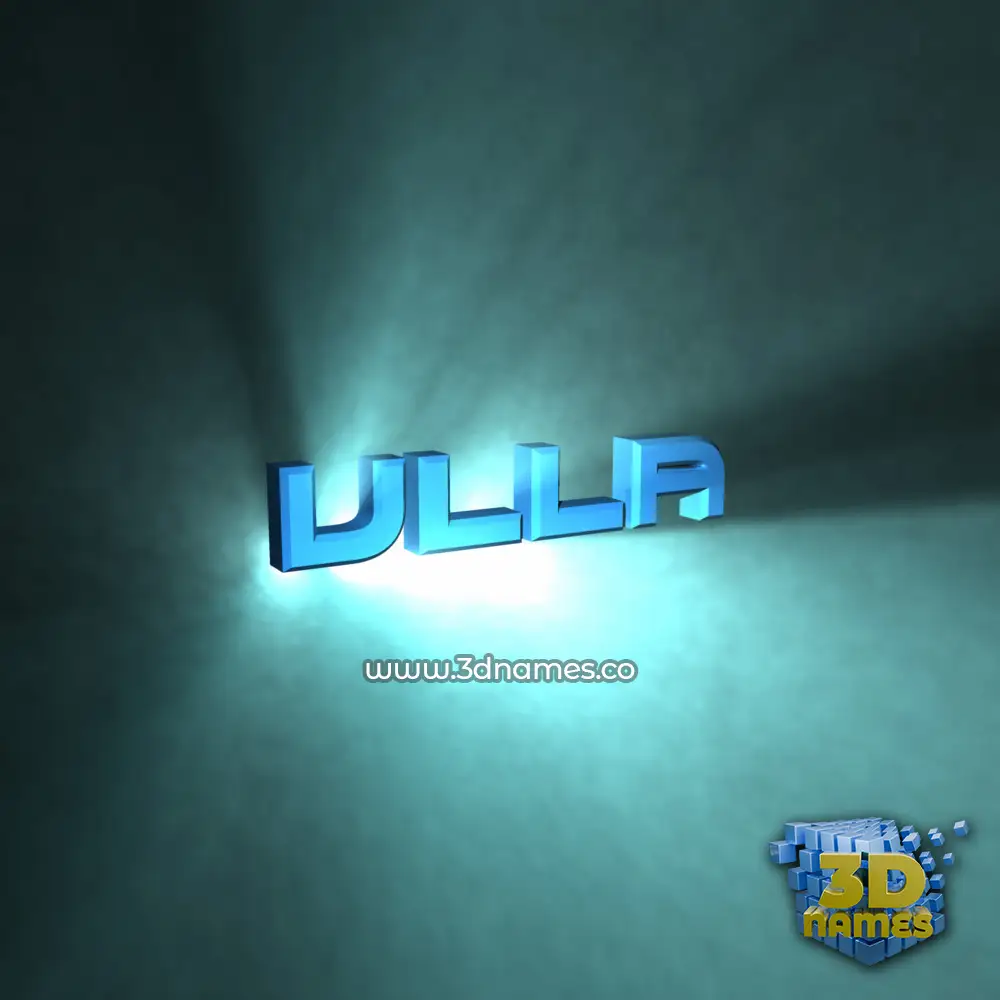 ulla in Light Shine style - 3D name wallpaper