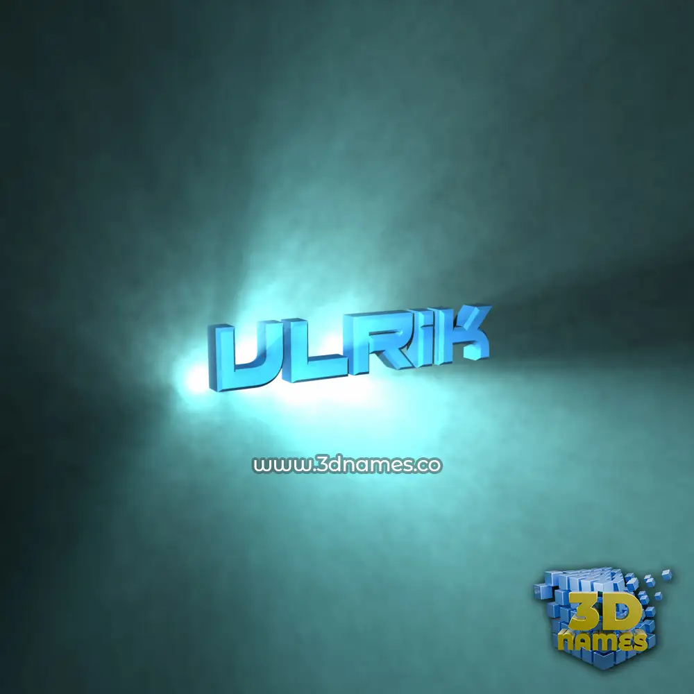 ulrik in Light Shine style - 3D name wallpaper