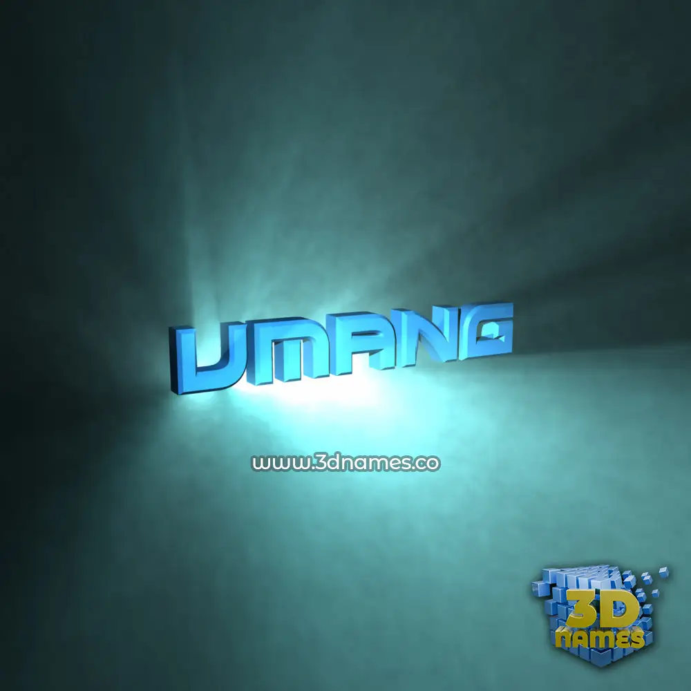 umang in Light Shine style - 3D name wallpaper