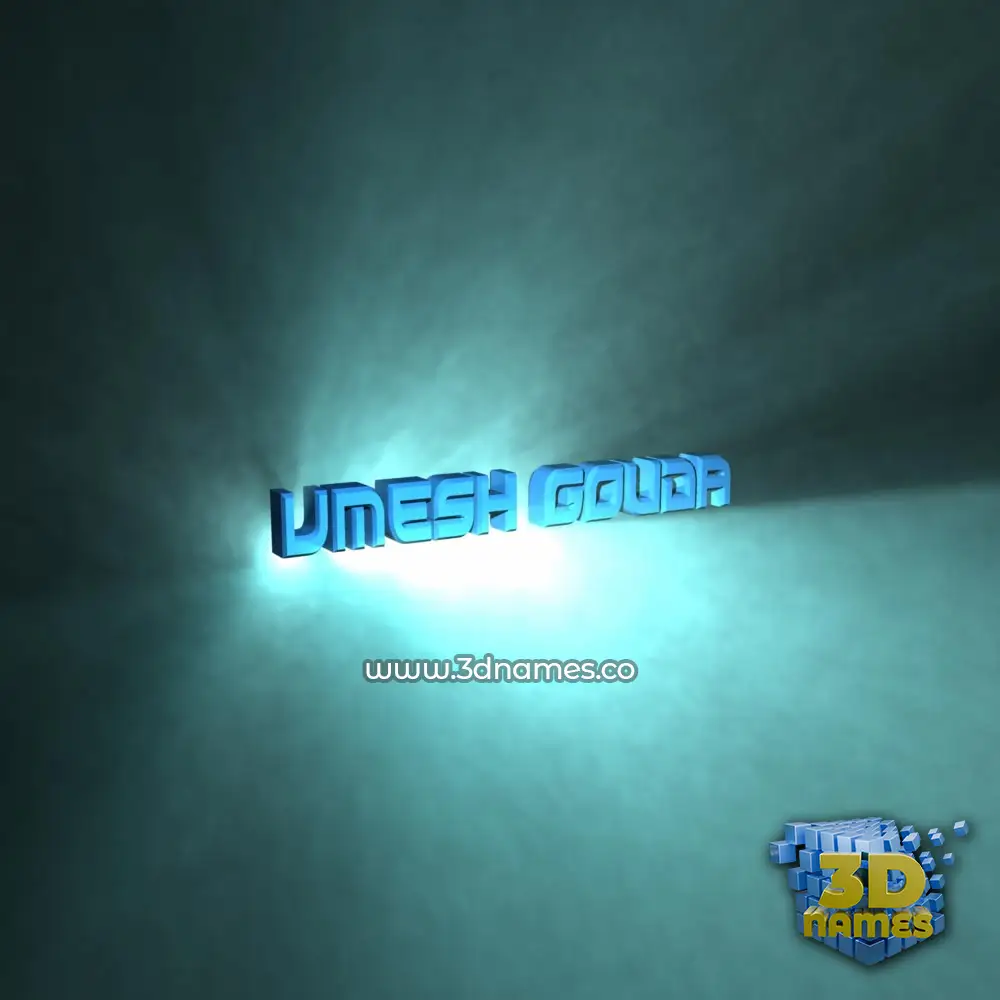 umesh gouda in Light Shine style - 3D name wallpaper
