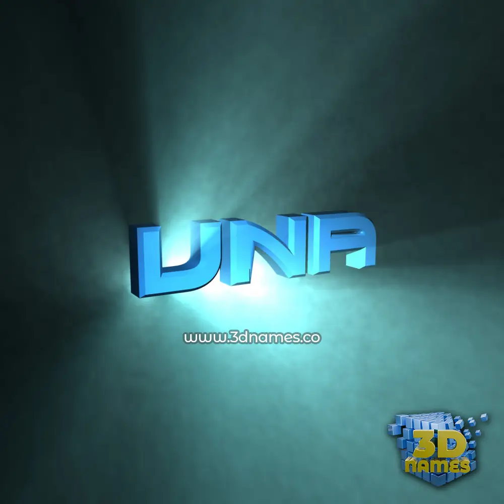 una in Light Shine style - 3D name wallpaper