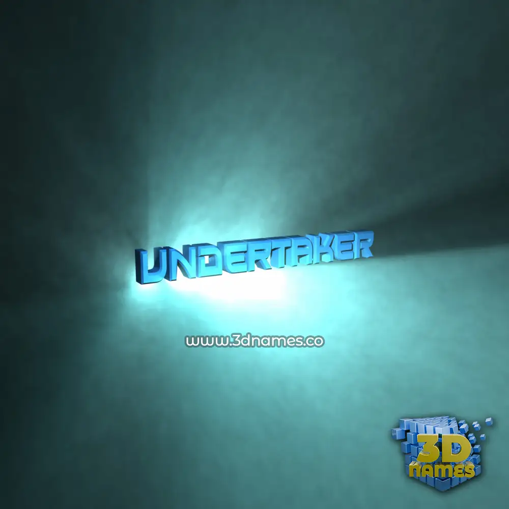 undertaker in Light Shine style - 3D name wallpaper