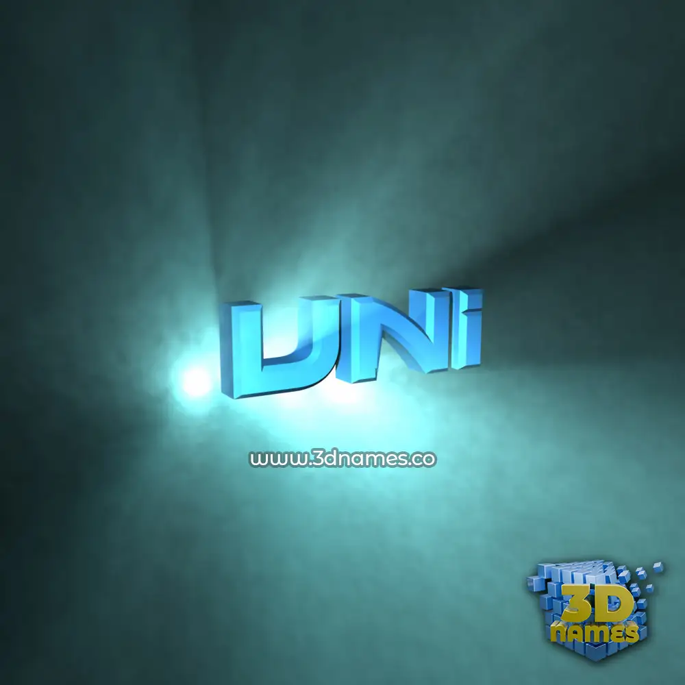 uni in Light Shine style - 3D name wallpaper