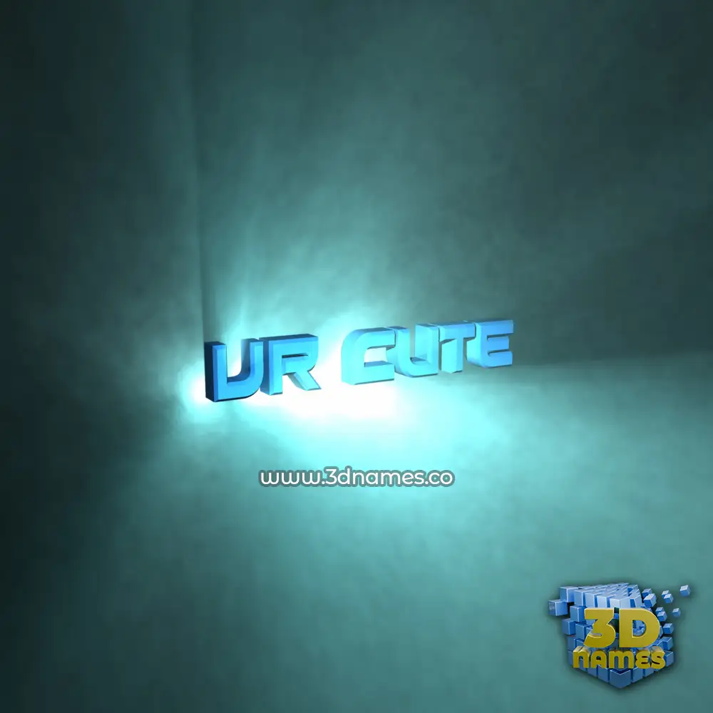 ur cute in Light Shine style - 3D name wallpaper