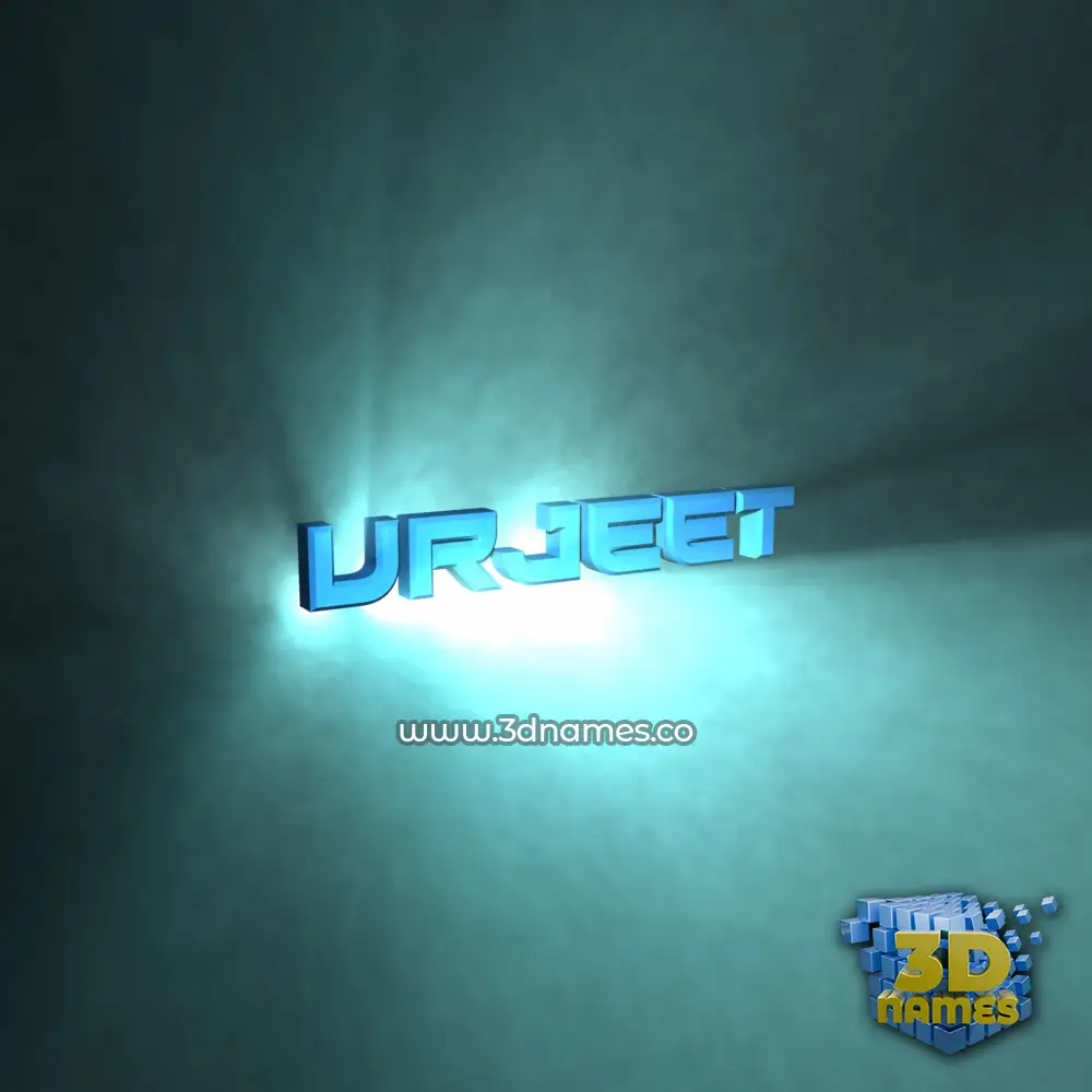urjeet in Light Shine style - 3D name wallpaper
