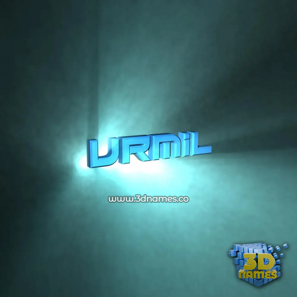 urmil in Light Shine style - 3D name wallpaper