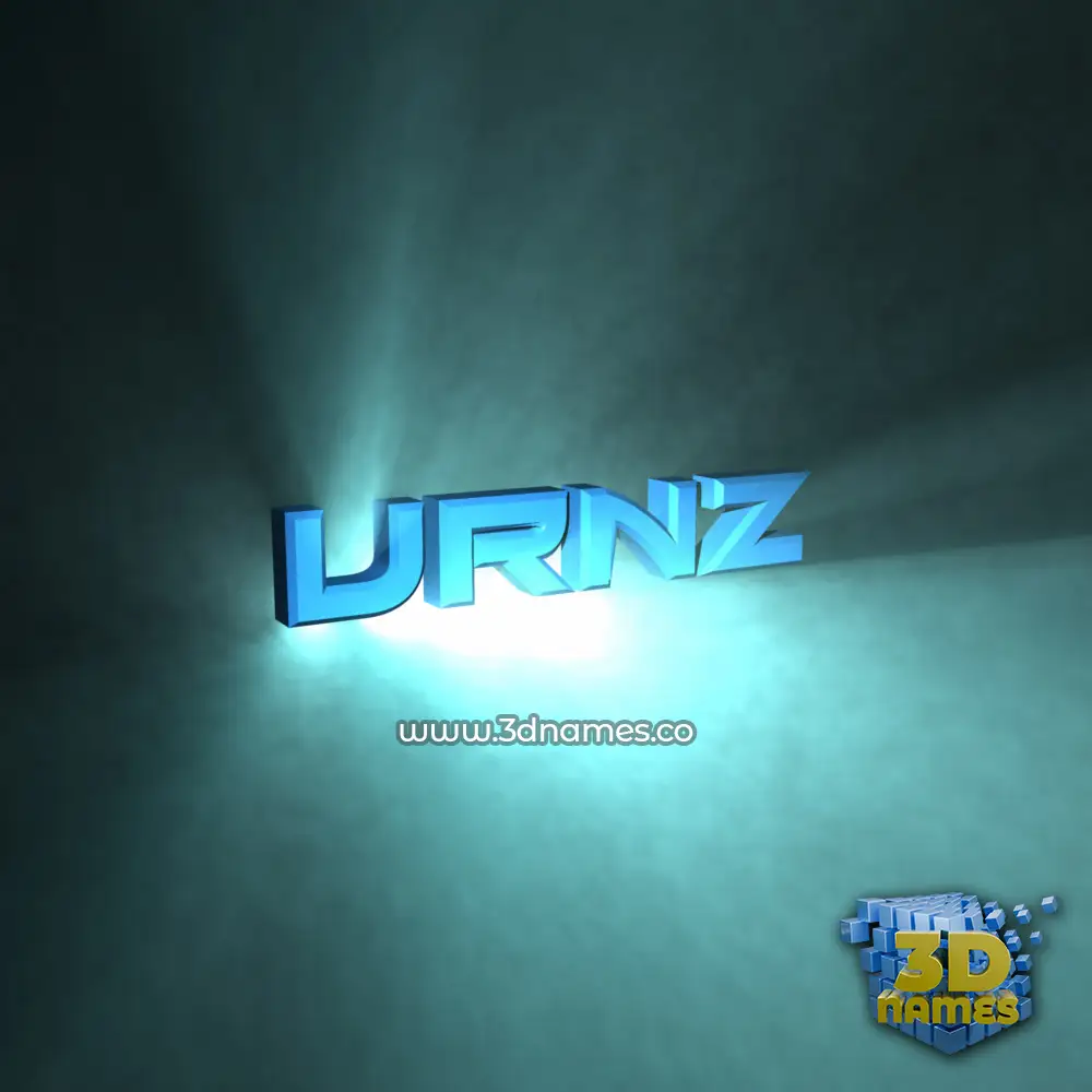 urnz in Light Shine style - 3D name wallpaper