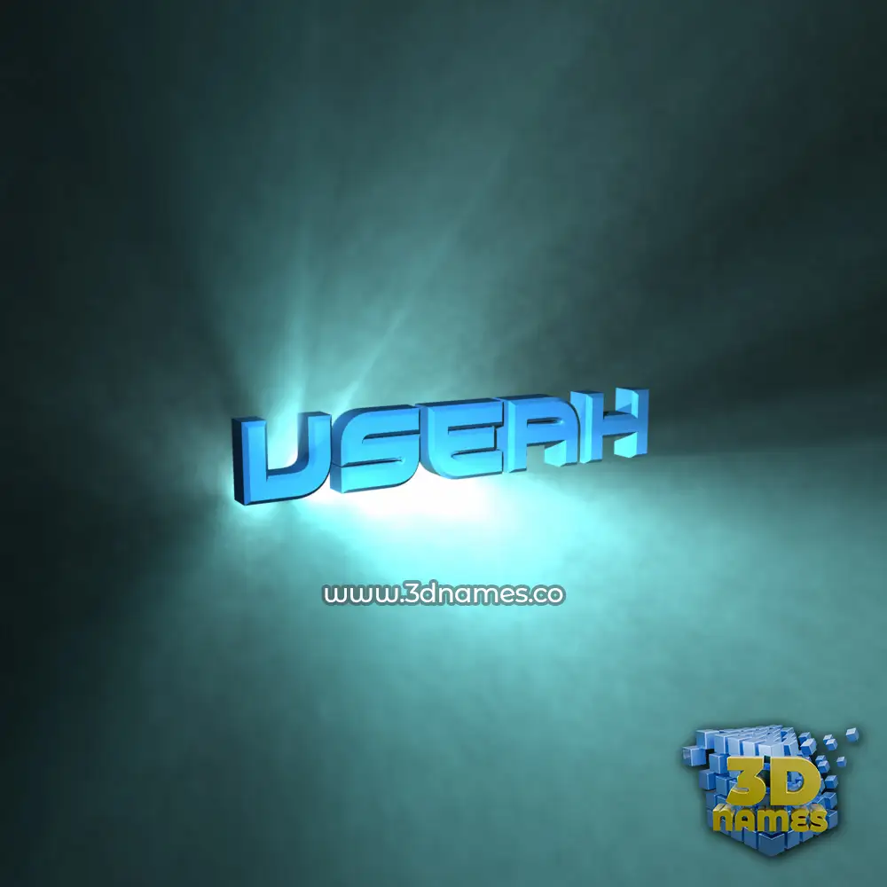 useah in Light Shine style - 3D name wallpaper