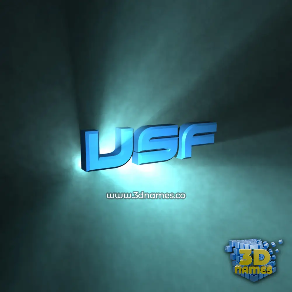 usf in Light Shine style - 3D name wallpaper