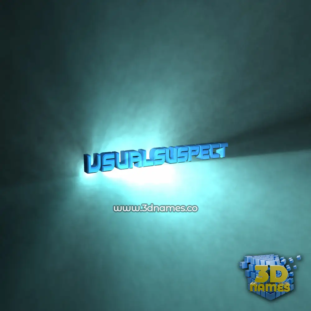 usualsuspect in Light Shine style - 3D name wallpaper