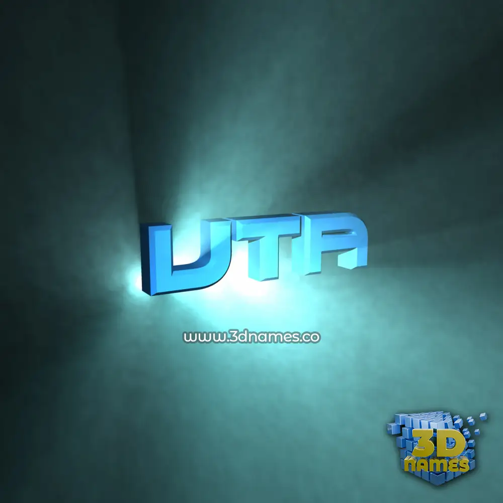 uta in Light Shine style - 3D name wallpaper