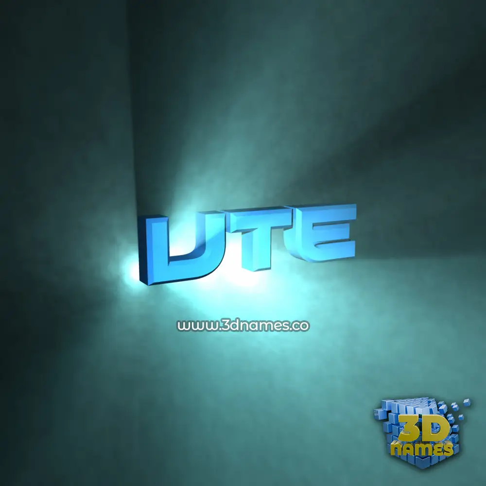 ute in Light Shine style - 3D name wallpaper