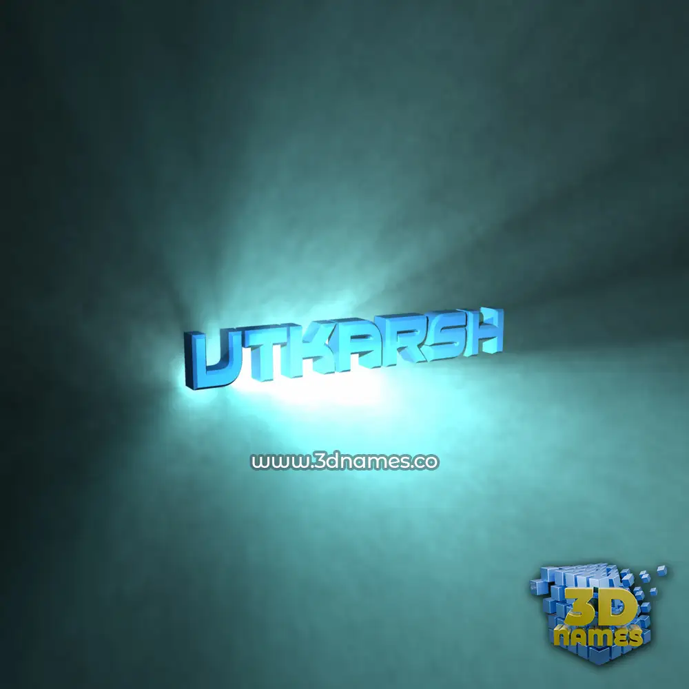 utkarsh in Light Shine style - 3D name wallpaper
