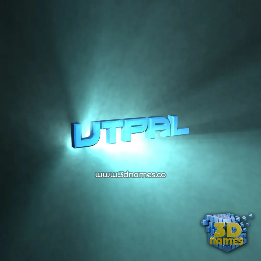 utpal in Light Shine style - 3D name wallpaper