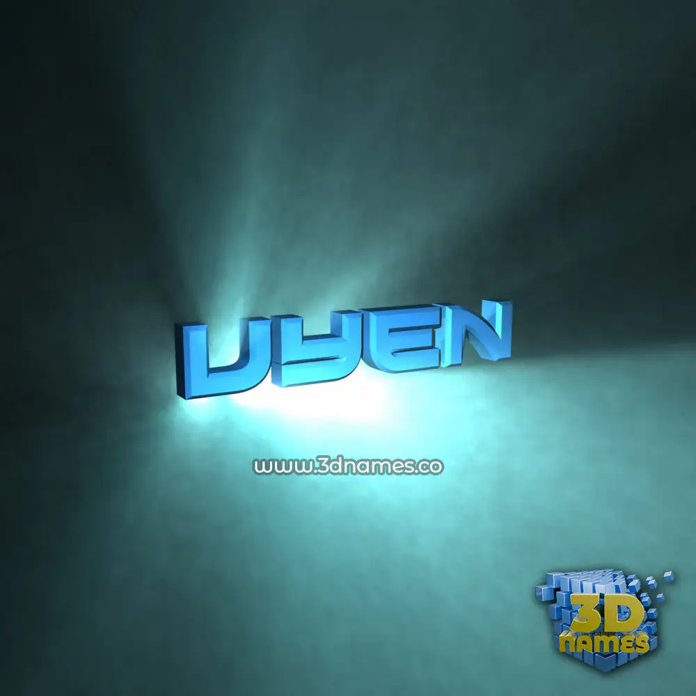 uyen in Light Shine style - 3D name wallpaper