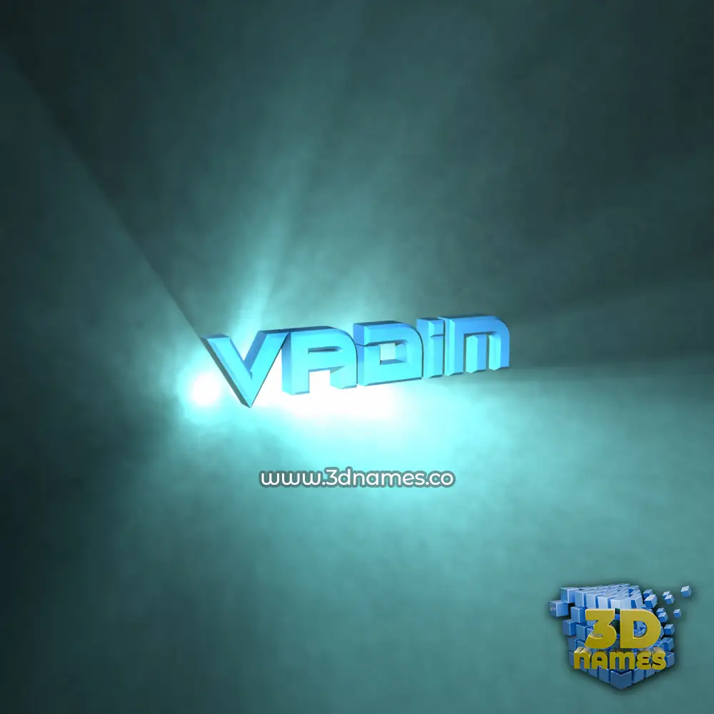 vadim in Light Shine style - 3D name wallpaper