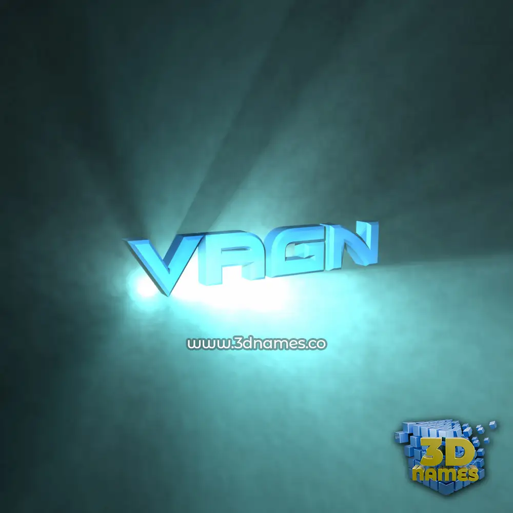 vagn in Light Shine style - 3D name wallpaper