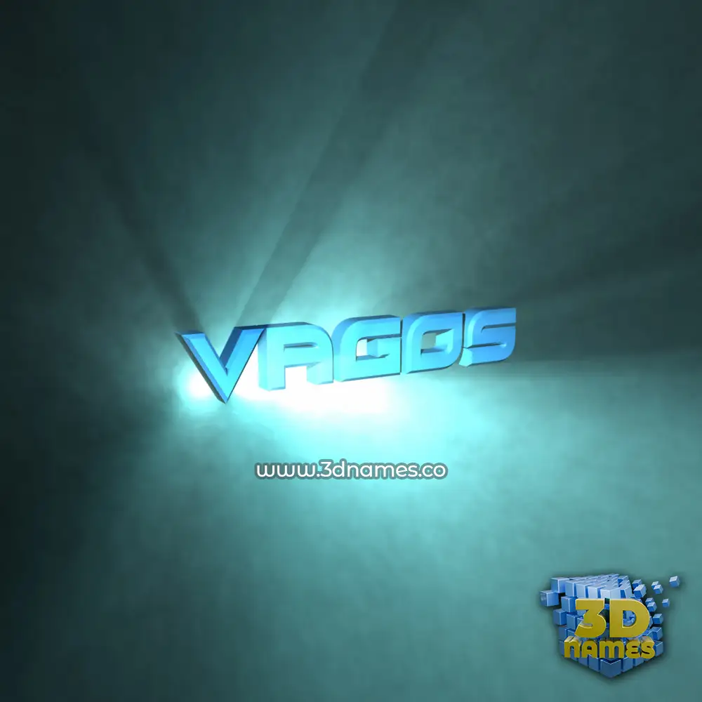 vagos in Light Shine style - 3D name wallpaper