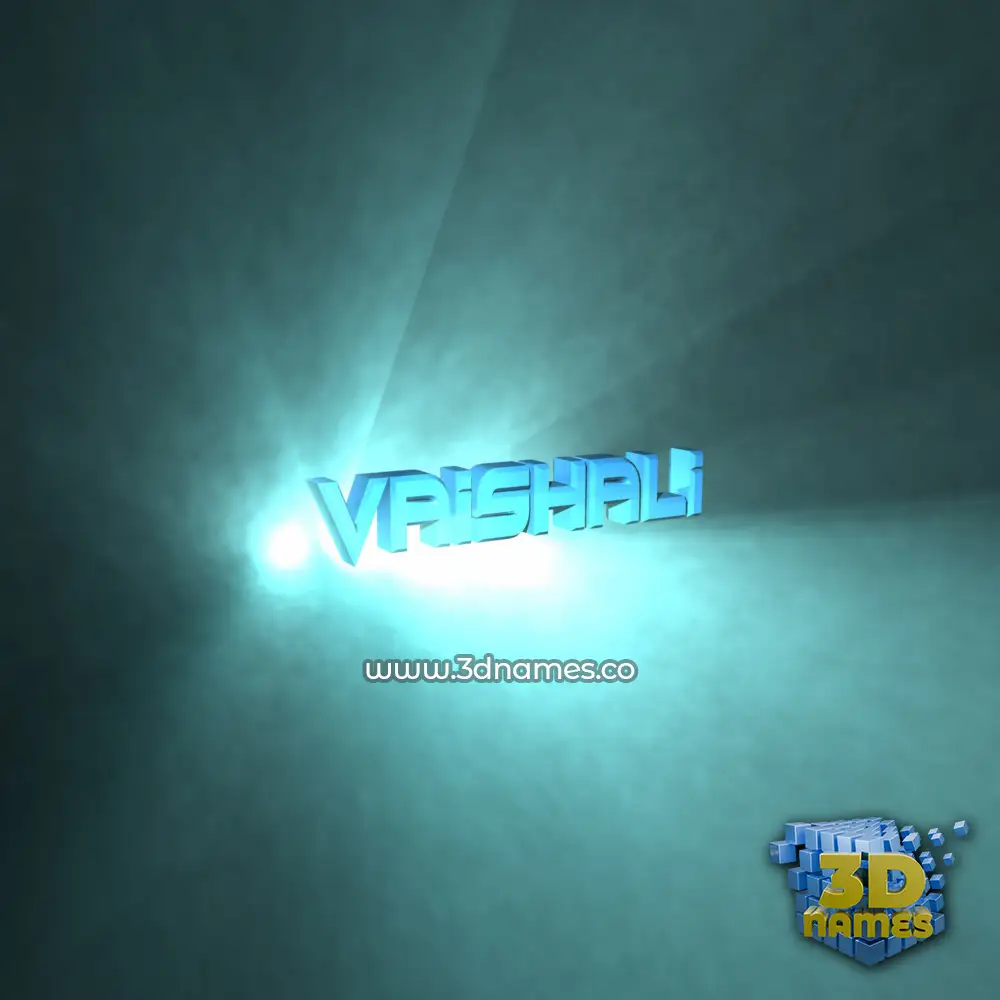vaishali in Light Shine style - 3D name wallpaper