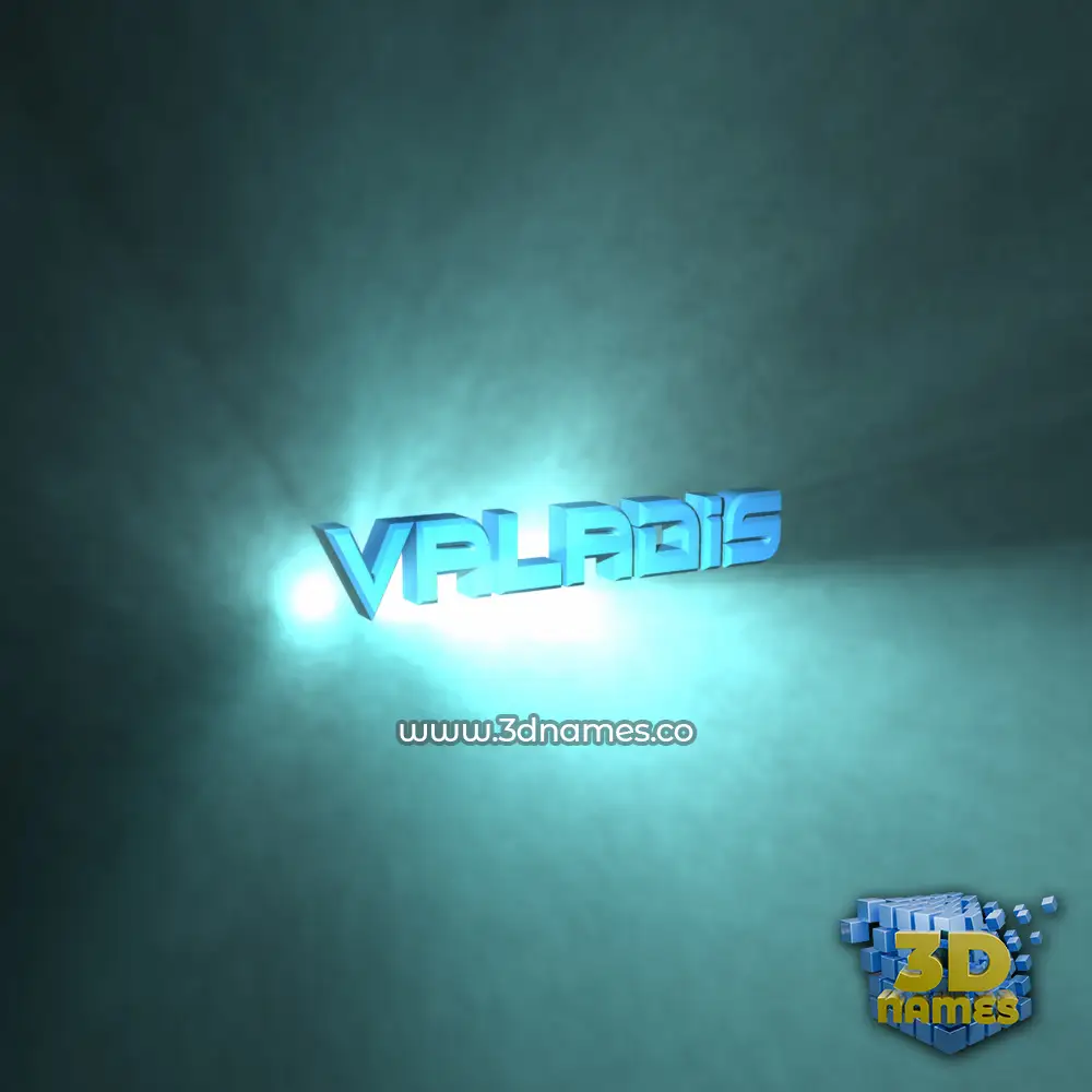 valadis in Light Shine style - 3D name wallpaper