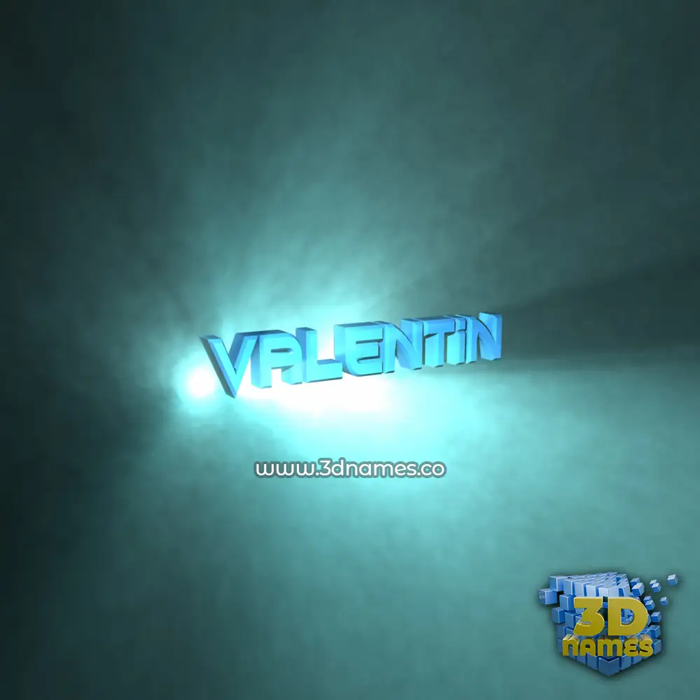valentin in Light Shine style - 3D name wallpaper