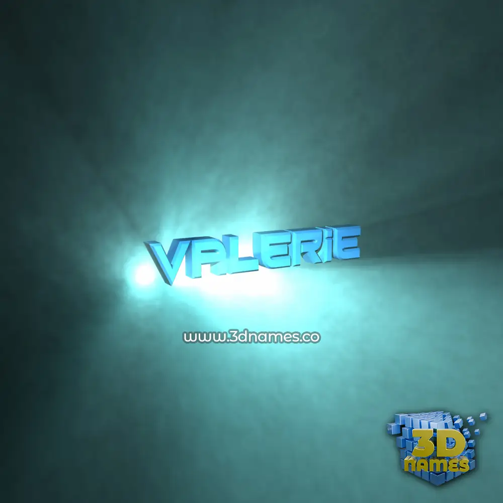 valerie in Light Shine style - 3D name wallpaper