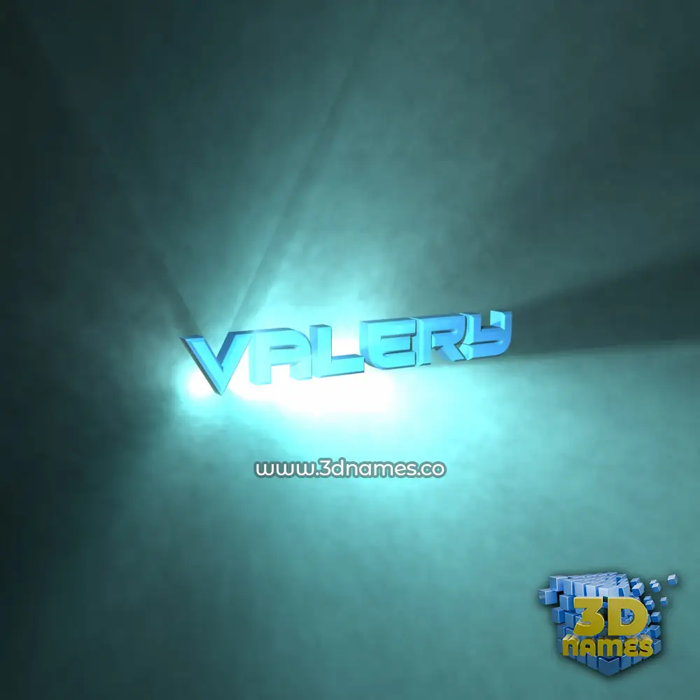 valery in Light Shine style - 3D name wallpaper