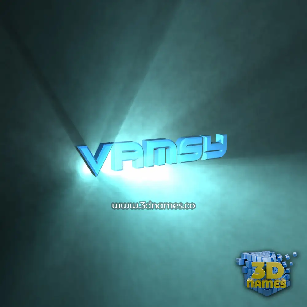 vamsy in Light Shine style - 3D name wallpaper