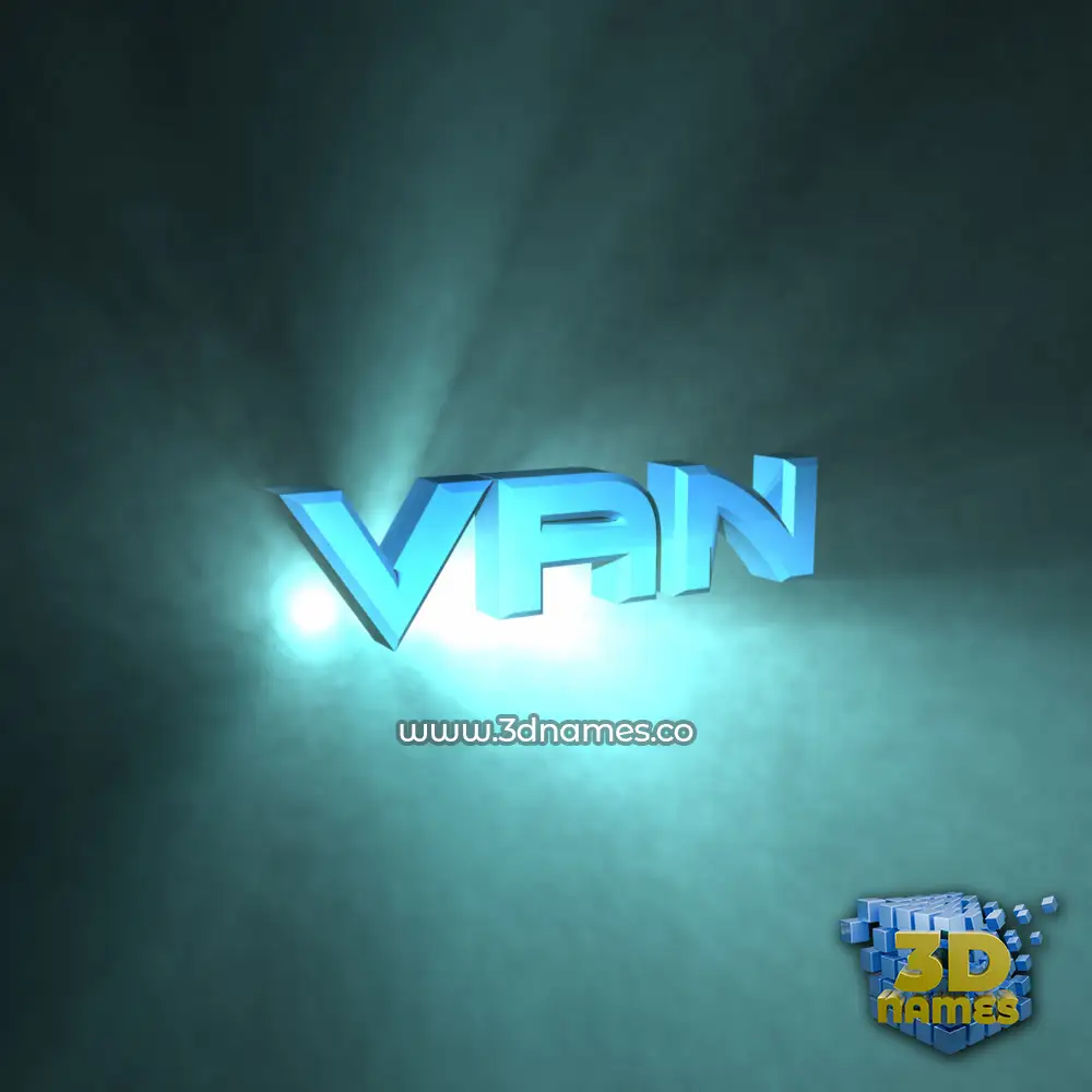 van in Light Shine style - 3D name wallpaper