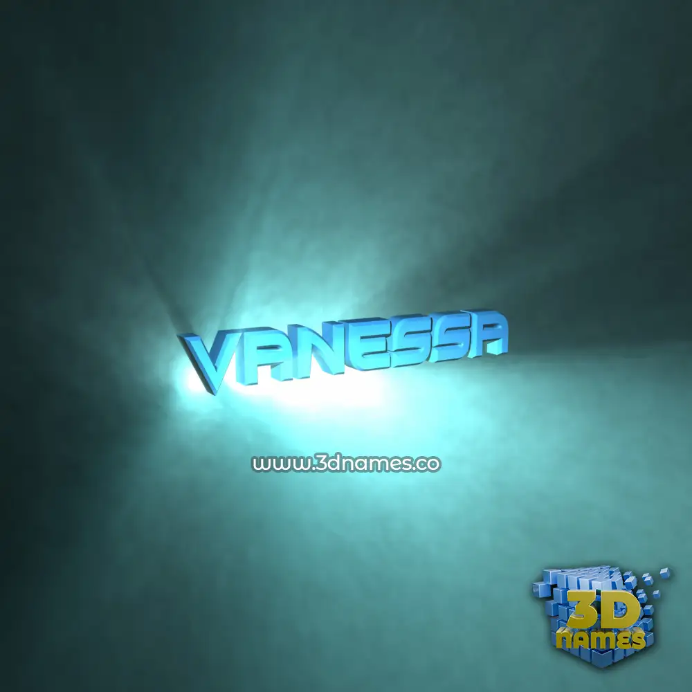 vanessa in Light Shine style - 3D name wallpaper