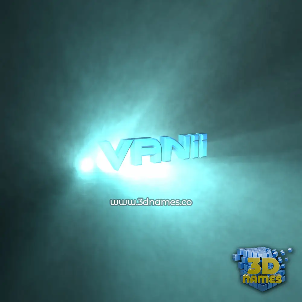 vanii in Light Shine style - 3D name wallpaper