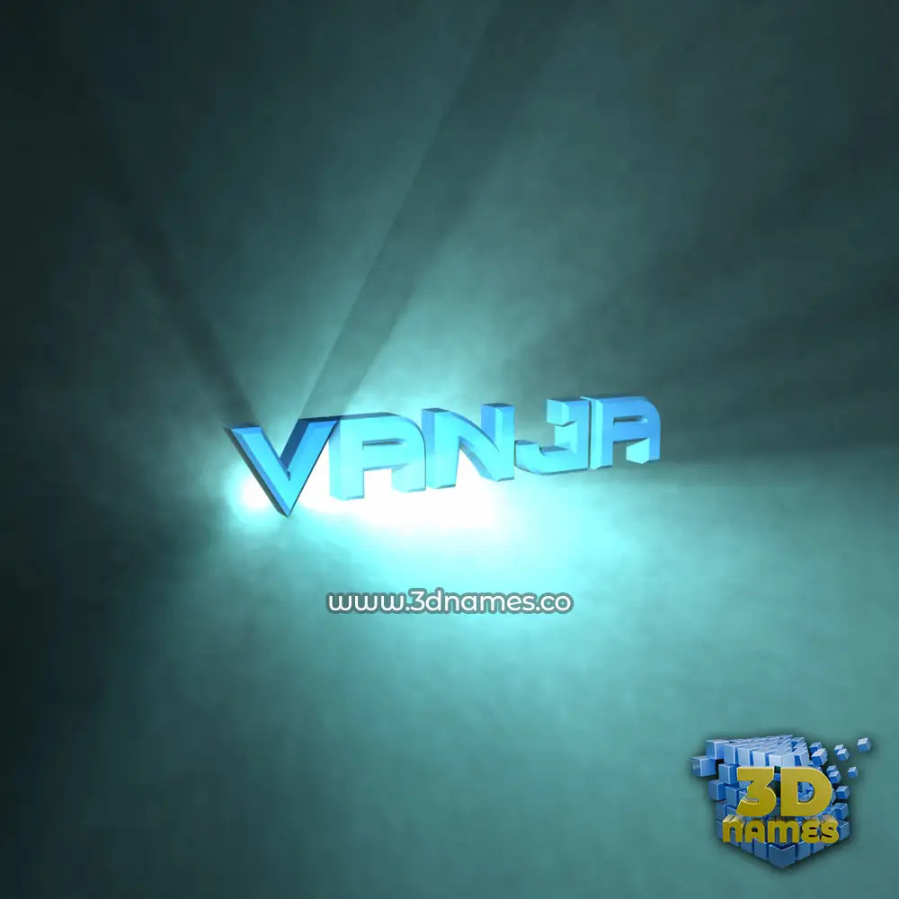 vanja in Light Shine style - 3D name wallpaper