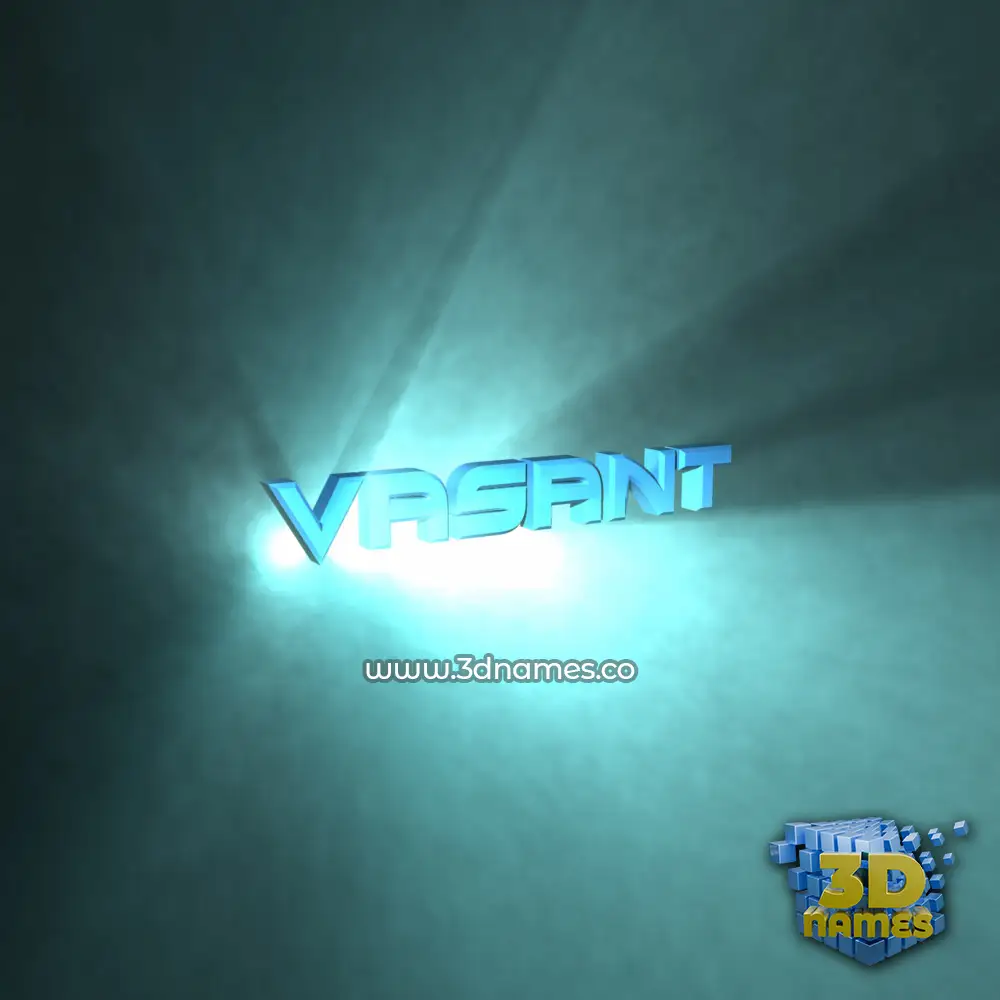 vasant in Light Shine style - 3D name wallpaper