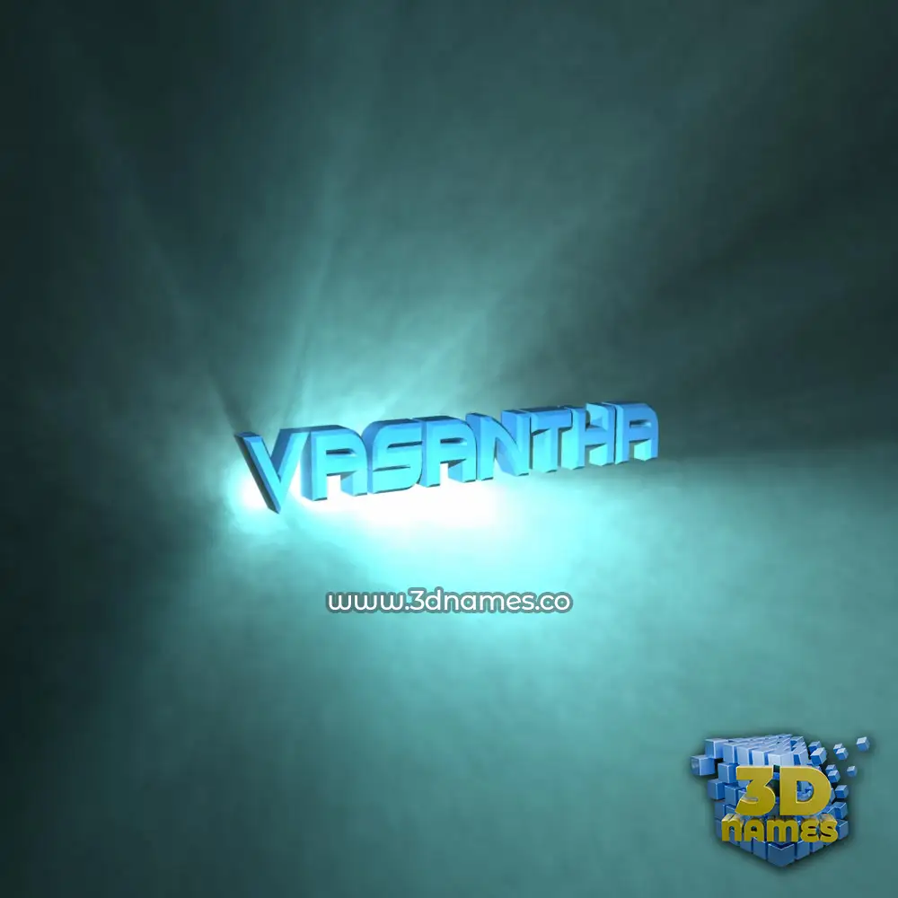 vasantha in Light Shine style - 3D name wallpaper