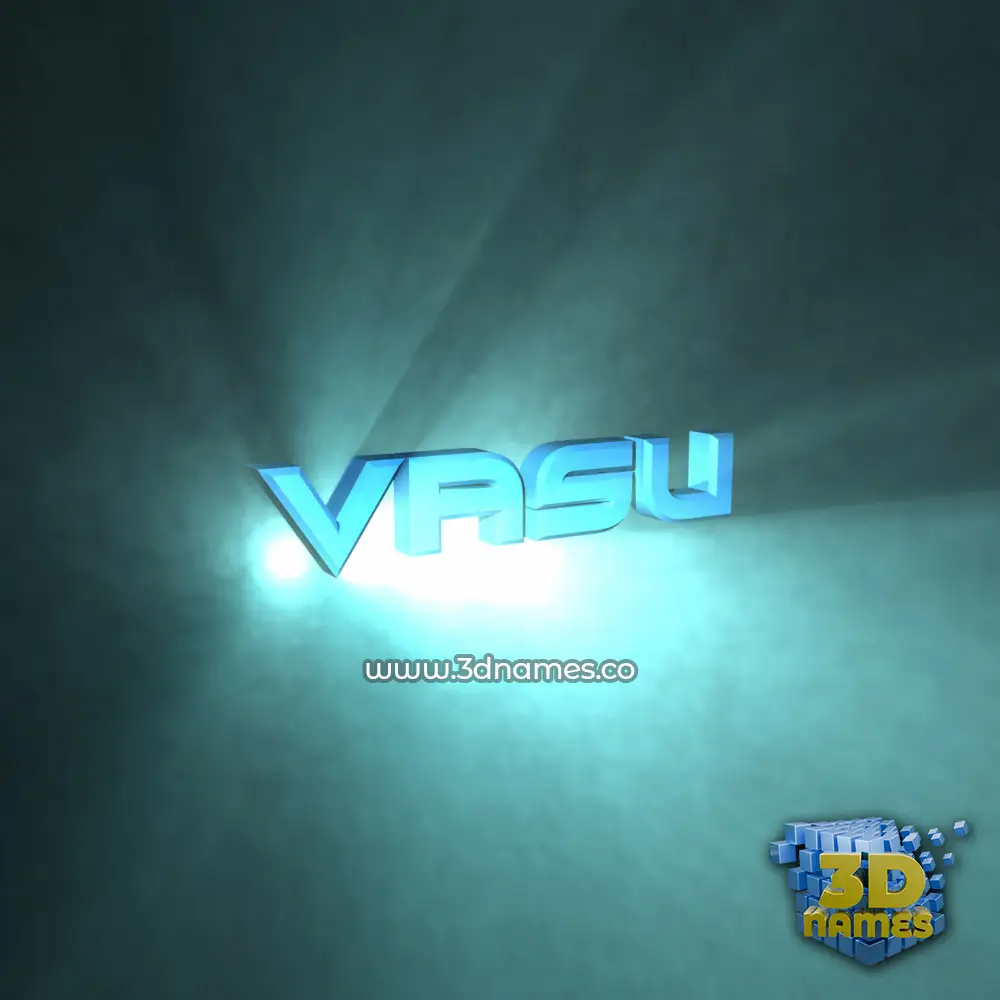 vasu in Light Shine style - 3D name wallpaper